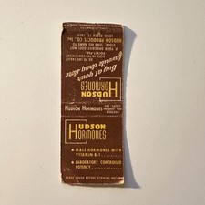 Hudson Hormones Hudson Products Long Beach CA Vintage Matchbook Cover 5MB133-1 picture
