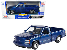 1992 Chevrolet 454 SS Pickup Truck Blue Metallic 1/24 Diecast Model Car picture