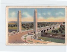 Postcard Entrance to Soldiers & Sailors Memorial Bridge Harrisburg Pennsylvania picture
