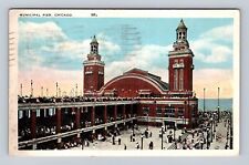 Chicago IL-Illinois, Municipal Pier, Antique, Vintage c1924 Souvenir Postcard picture