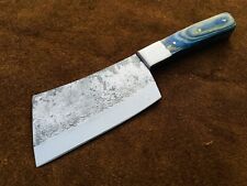 Custom Handmade Antiqued High Carbon Steel Chef Knife, Cleaver, Axe, Camping 101 picture