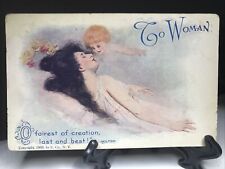 Antique 1905 “To Woman” Postcard ~ Valentine Message ~ U Co, NY #516 picture