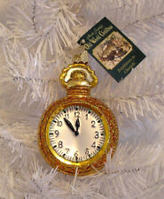 2004 CHRISTMASTIME POCKET WATCH - OLD WORLD CHRISTMAS - GLASS ORNAMENT - NEW picture
