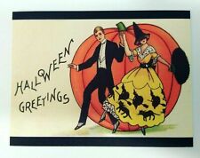 * Halloween * Postcard: Dancing Party Couple Vintage Image~Reproduction  picture
