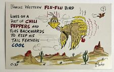 Famous Western Flu-Flu Bird Dessert Bob Petley Unposted Vintage Comic Postcard picture