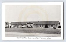 Postcard Indiana Pierceton IN Toby's Motel Cars 1950s Unposted Chrome picture