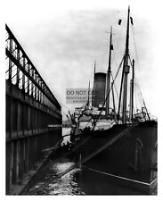 SS CARPATHIA RESCUE SHIP AT DOCK AFTER RMS TITANIC DISASTER TRAGEDY 8X10 PHOTO picture