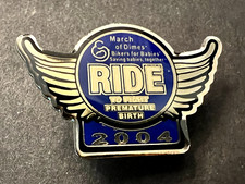 2004 March of Dimes Ride Fight Premature Birth - Motorcycle Jacket Vest Pin picture