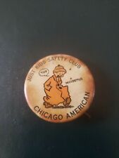 1930's Just Kids Safety Club NICODEMUS Chicago American comic pinback button * picture
