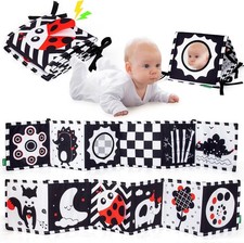 Cawgug Black and White High Contrast Baby Toys for Newborn Brain Development... picture