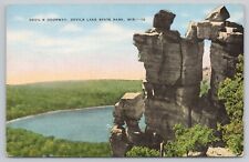 Devils Lake State Park Wisconsin, Doorway, Vintage Postcard picture