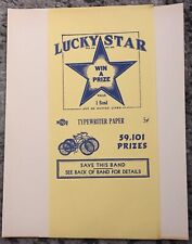 Vintage Typewriter Paper in Pack 18 Sheets Original Lucky Star 1950's Old Stock picture