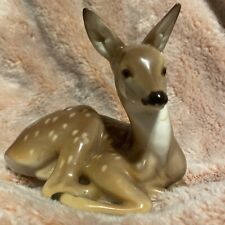 Nymphenburg Fine Porcelain Young Fawn Deer  Figure Germany Vintage Signed RB picture