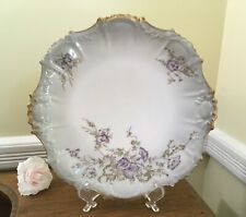 Antique 1891-1914 Coiffe Limoges Plate~Vines of Purple Morning Glories by L.R.L. picture