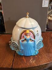 Disney Cinderella Fairy God Mother Pumpkin Coach 3D Ceramic Cookie Jar Retired picture