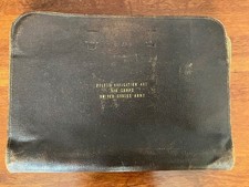 Vintage WWII WW2 US Army Air Force PILOTS NAVIGATION KIT Zippered Leather Case picture