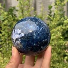 420g Rare Natural Dumortierite Quartz Polished Sphere Crystal Ball Reiki Healing picture