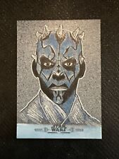 Star Wars Darth Maul 1/1 Topps Sketch Card By John Pleak🔥🔥🔥 picture