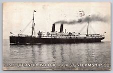 SS Governor Pacific Coast Steamship Co. 1916 Postcard Ships picture