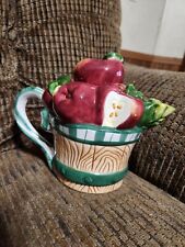 Vintage Young's Apple Basket Teapot Drink Pitcher 1997 Beautiful Thanksgiving picture