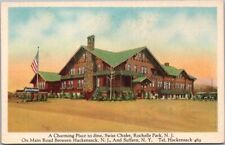 ROCHELLE PARK, New Jersey Postcard SWISS CHALET RESTAURANT Street View c1920s picture