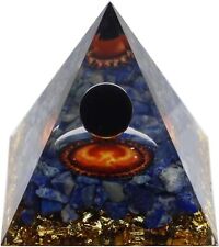 Nature Pulito Orgone Pyramid, Mysterious Black Obsidian Medium 1.97*1.97 Inch  picture