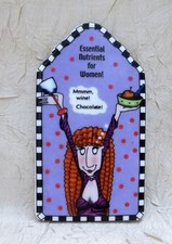 Essential Nutrients For Women Mmmm Wine Chocolate Ceramic Magnet picture