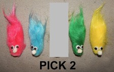 2 Vintage Frustration (Fuzzy Hair) Pencil Toppers (about 5") new picture
