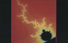 Numbers/Math Mandelbrot Set Fractal Image, IBM Supercomputer Vintage Postcard picture
