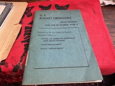 U.S. Rocket Ordnance Development and Use in World War II 1946 Original Edition picture