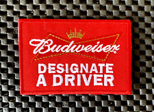 BUDWEISER DESIGNATE A DRIVER EMBROIDERED SEW ON PATCH ANHEUSER BUSCH 3