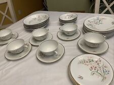 (31) Vintage Bavaria  Schirnding Tea Cups/dessert Plates-White, Pink, Green. VG+ picture