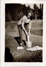 1947 Tres Ritos NM Woman Hand Washing Laundry Outdoors Photograph picture