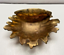 Vintage Solid Brass(?) Scallop Clam Shell Dish Trinket picture