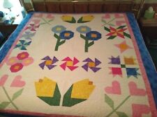 Garden Flowers Handmade FINISHED QUILT Specialty Quilting 79