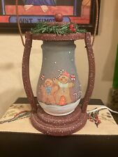 Vintage Gingerbread Christmas Flickering Lantern 15” Tall With Handle picture