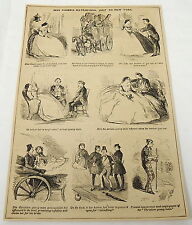 1859 magazine engraving ~ Miss Chubb's visit to NEW YORK, swindling Christian picture