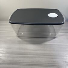 Tupperware Rock N Serve Rectangle Microwave Safe 3-3/4 Qt Black Seal New picture