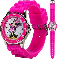 Minnie Mouse Time Teacher Watch for Girls - Analog Learning with Pink picture