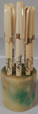Peabody Pen And Pen Holder Set  Beige With 8 Pens 3