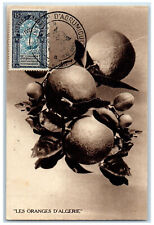 c1950's Algerian Oranges Posted Maximaphiles Stamp Postmark View Postcard picture
