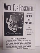 Vintage Humor Poster Dr.Rockwell George Lovejoy 1920s Vaudeville Performer picture