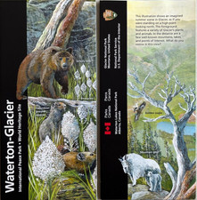 Newest WATERTON GLACIER NP NATIONAL PARK SERVICE UNIGRID BROCHURE/MAP GPO 2026 picture