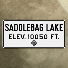 ACSC Saddlebag Lake California Yosemite highway 1936 road sign elevation 18x8 picture