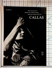 Maria Callas Magazine Article Spread Life Magazine Opera Star Vintage picture