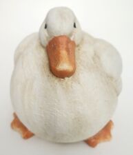 Vintage Hand Painted Ceramic Fat Happy Duck Figurine picture