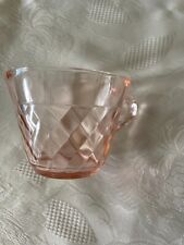 Vintage Pink Glass Cup Diamond Design picture
