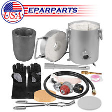 28LB/12.8KG Steel Gas Propane Melting Furnace Deluxe Kit with Crucible & Tongs picture