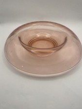 Pink Depression Glass Rolled/Waterfall Console Bowl 1920-1940 11.5"D picture