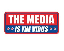 The Media Is The Virus Sticker Conservative Bumper Sticker political stickers picture